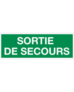 Autocollant sortie de secours