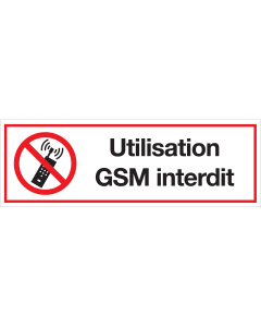 Utilisation gsm interdit met tekst (Sticker)
