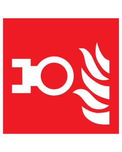 Bord met pictogram van een aansluitpunt droge blusleiding - NEN 3011