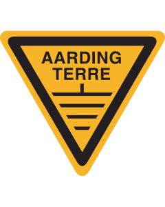 Bord met pictogram "Aarding - Terre"
