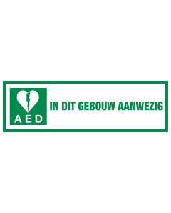Bord met pictogram en tekst