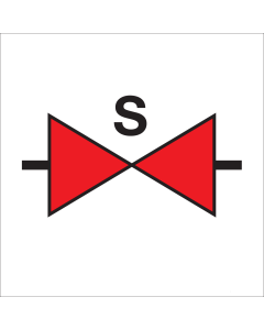 Bord met pictogram voor het aanduiden van een sprinklerafsluiter
