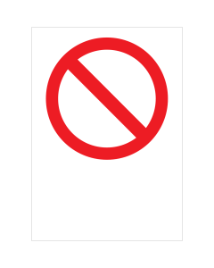 Bord met rode streep algemeen verbod
