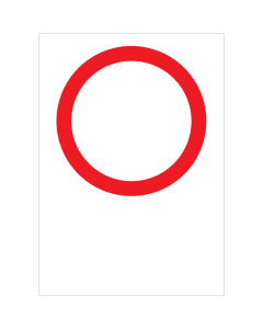 Bord met pictogram algemeen verbod
