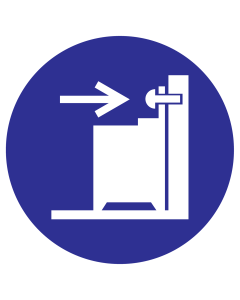Bord met pictogram anti-kantelbeveiliging - ISO7010 - M071
