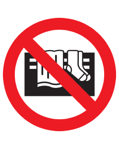 Bord met pictogram apparaat niet afdekken Volgens ISO7010 - P081