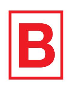 Bord met pictogram B voor een bovengrondse hydrant