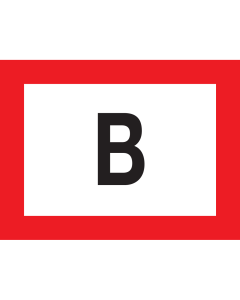 Bord met pictogram "B" - Voedingsaansluiting Droge Blusleiding - NEN 1594