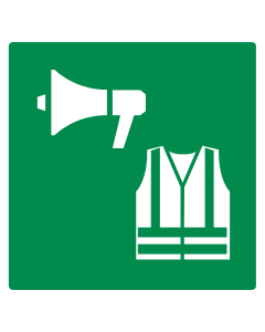 Bord met pictogram evacuatiemateriaal volgens ISO7010 - E076