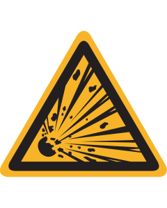 Bord met pictogram explosieve stoffen - ISO 7010 - W002
