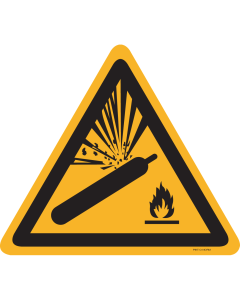 Bord met pictogram waarschuwing gasfles - ISO7010 - W029