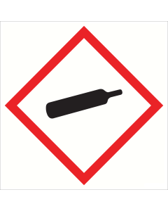 Bord met pictogram "Gashouder onder druk" - GHS 04
