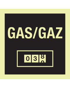 Bord Gasmeter fotoluminescerend