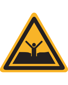 Bord met pictogram "Waarschuwing Drijfzand" - ISO 7010 - W061