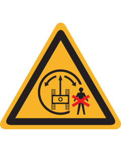 Bord met pictogram "Niet in draaicirkel komen"