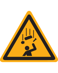 Bord met pictogram gevaar voor vallende voorwerpen - ISO 7010 - W035