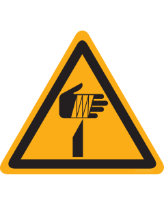 Bord met pictogram scherpe elementen - ISO 7010 - W022