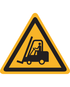 Bord met pictogram waarschuwing heftruck - ISO7010 - W014