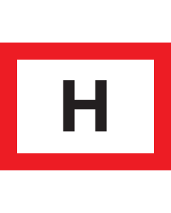 Bord met pictogram H van een hydrant