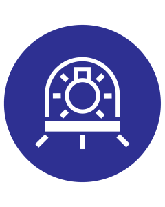 Bord met pictogram lamp afgeschermd gebruiken - ISO7010 - M070