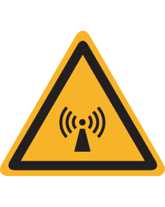 Bord met pictogram "Niet Ioniserende Straling" - ISO 7010 - W005