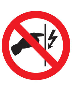 Bord met pictogram opgepast elektrische spanning