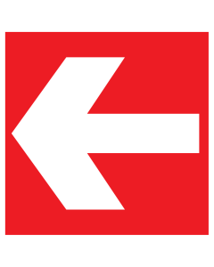 Bord met pictogram van een pijl (Rood met wit)