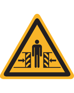 Bord met pictogram pletgevaar - ISO 7010 - W019