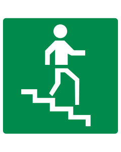 Bord met pictogram trap af groen