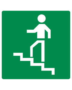 Bord met pictogram trap op groen