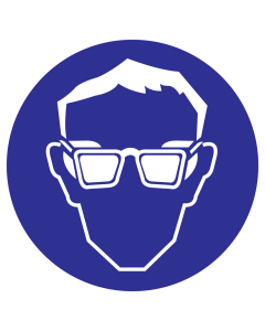  Gebodsbord met pictogram voor het aanduiden van oogbescherming verplicht