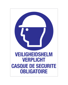 Bord Veiligheidshelm verplicht in 2 talen volgens ISO7010