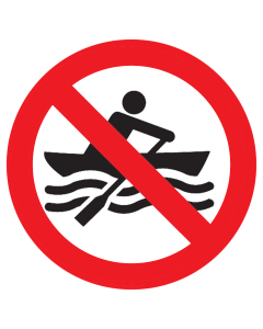 Bord met pictogram roeien verboden ISO7010 - P055