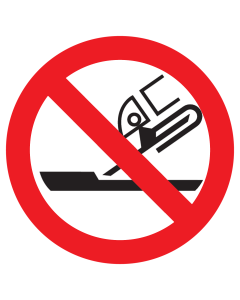 Bord met pictogram niet gebruiken voor vlakslijpen