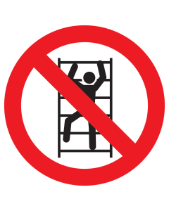 Bord met pictogram klimmen verboden ISO7010 - P009