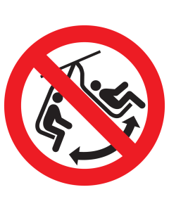 Bord met pictogram schommelen verboden ISO7010 - P038