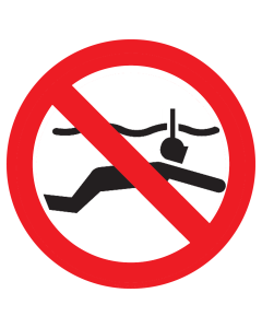 Bord met pictogram snorkelen verboden ISO7010 - P050
