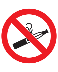Bord met pictogram vapen verboden
