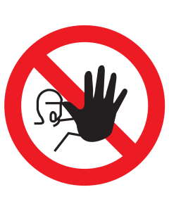 Bord met pictogram verboden toegang voor onbevoegden