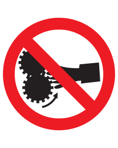 Bord met pictogram verboden voor handen