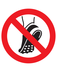 Bord met pictogram spikes verboden