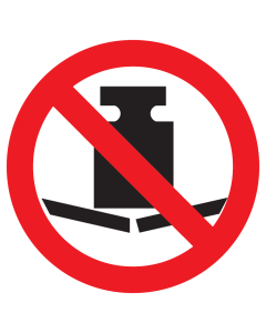 Bord met pictogram geen zware last plaatsen ISO7010 - P012