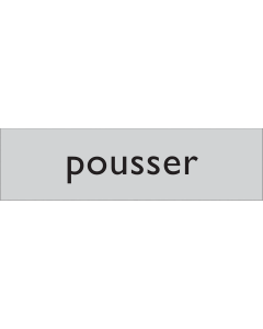 Zelfklevend deurbordje Pousser