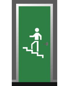 Deursticker "Trap naar boven"