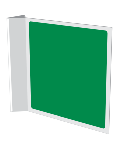 Dubbelzijdig haaks blanco groen bord