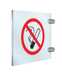Plexiglas bord haaks Roken verboden