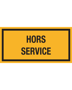 Magneetbord met tekst "Hors Service"