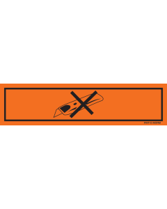 Sticker Niet snijden oranje/zwart