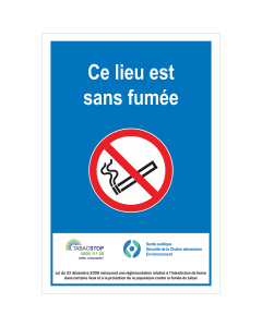 Panneau Ce lieu est sans fumee