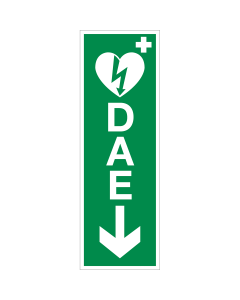 Bord met pictogram AED links - ILCOR